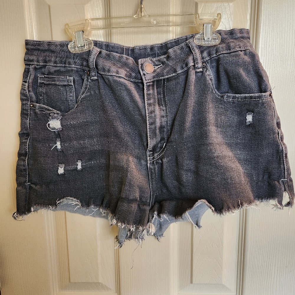 Fade to Black stone washed short shorts 4 Pocket Sz XL
